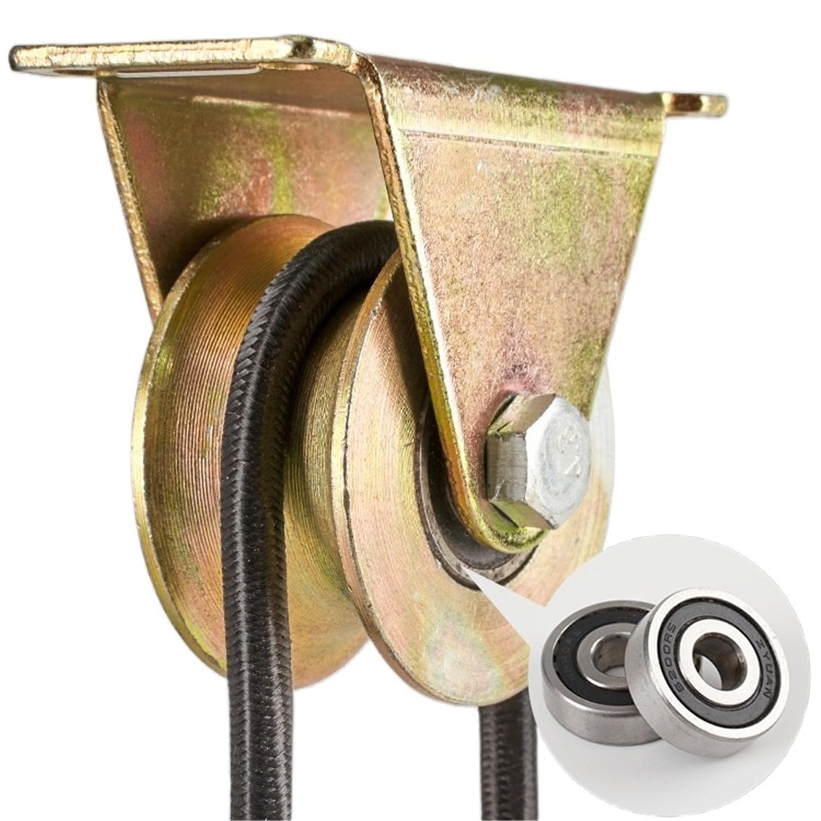 Koła pasowe typu V o rozmiarach 1,2", 2", 2,5", 3", 4", ze stali nierdzewnej, zblocza typu V, rolki do zbloczy z łożyskami kulkowymi(2.5"(60mm)-4pc)