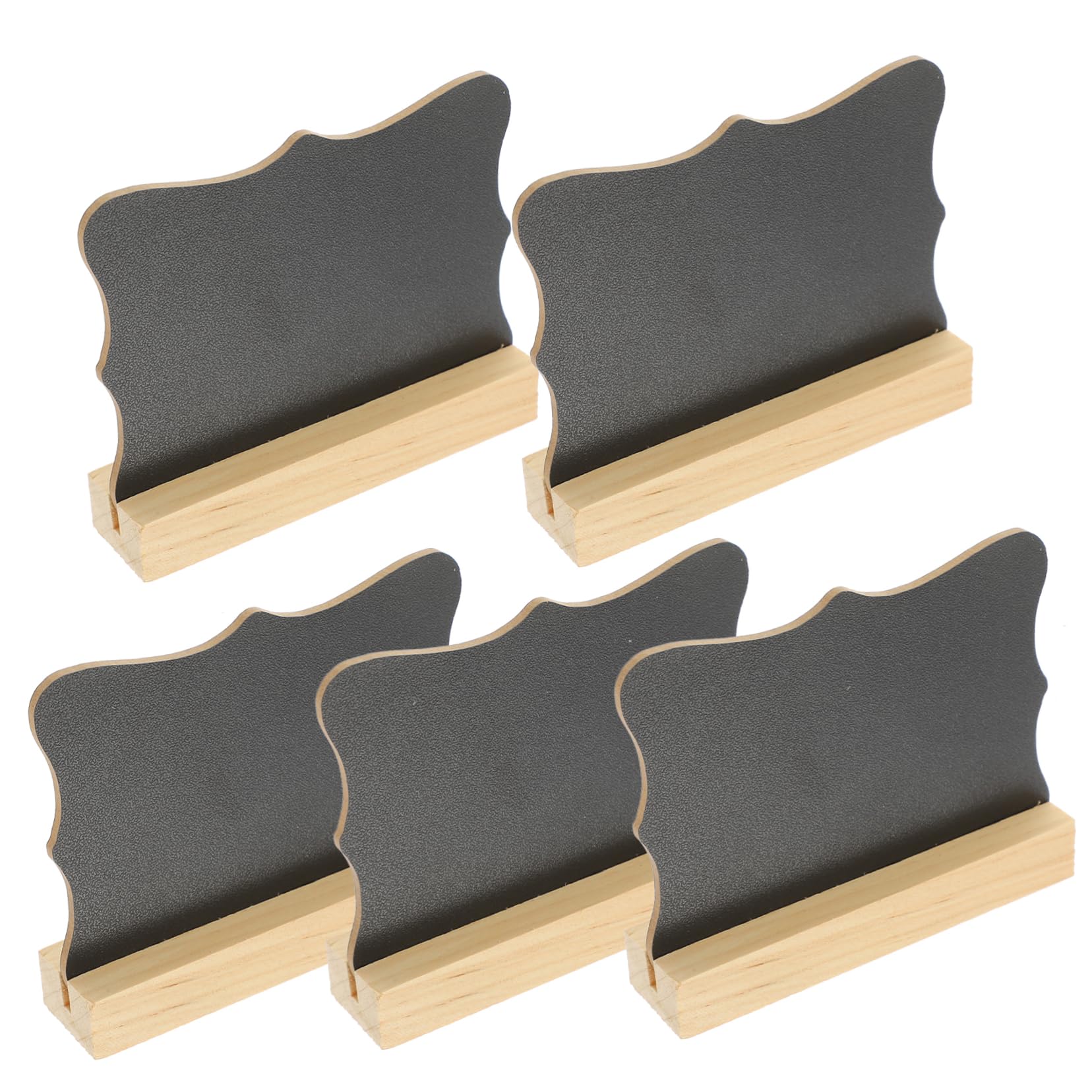 jojofuny 4 Sätze Doppelseitige Blackboard-ornamente Kleine Schreibtafel Tischtafel Mit Ständer Zeichnung Planke Mini-whiteboard Tisch Tafel Kleine Tafeln Hölzern 5 Stück * 4