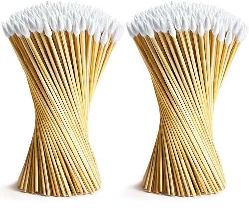 200 hisopos de algodón largos puntiagudos de 6 pulgadas para limpieza de pistola de precisión 1000 unidades empaquetadas,200 unidades