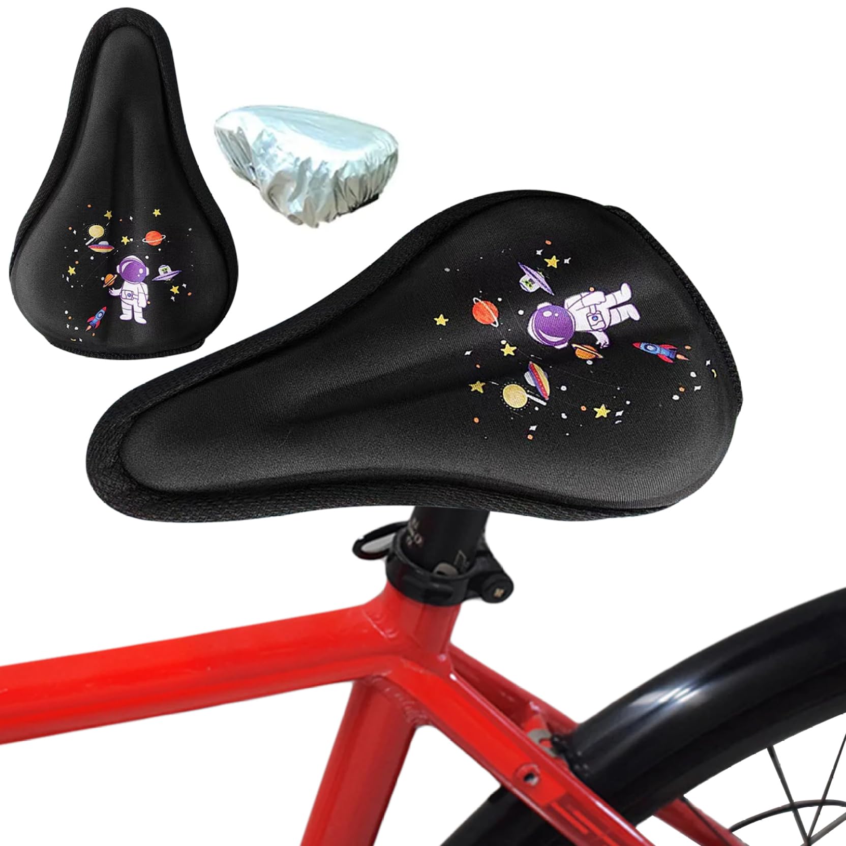 Cubierta de asiento para bicicleta para niños solución contra golpes con espuma viscoelástica firme 7