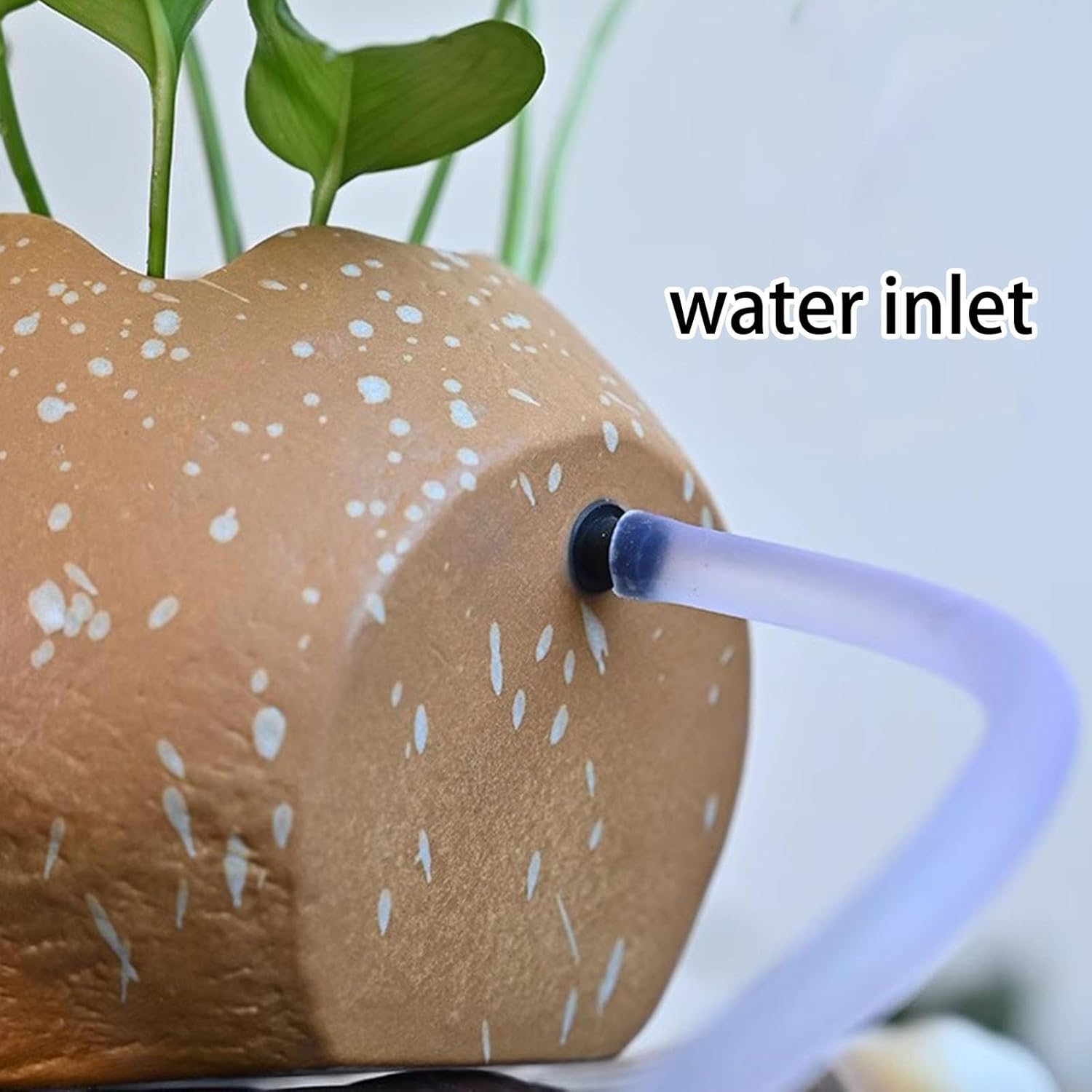 Ceramic Garden Pond Spitters for Small Ponds, Animal Pond Fountains,DIY Pot Decoration,Fish Tank Automatic Circulation Water,for Balcony, Courtyard,Patio and Home(Blue)