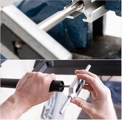 Miniatura 5 de uxcell Mango de llave de grifo ajustable, para grifos métricos M3-M12 W1/8-1/2, soporte de rosca, herramienta de roscado manual para reparación de