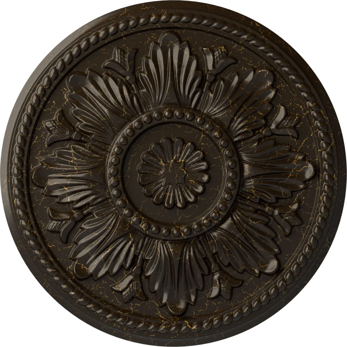 Ekena Millwork CM18EDSHC Edinburgh Ceiling Medallion, Stone Hearth Crackle