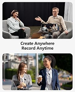 Rythflo Wireless Lavalier Microphone for iPhone/Android/iPad/Laptop Dual Lav Mic with Charging Case, AI Noise Reduction, 50H Battery, 230ft Range, Lapel Microphones for Video Recording, Vlogging