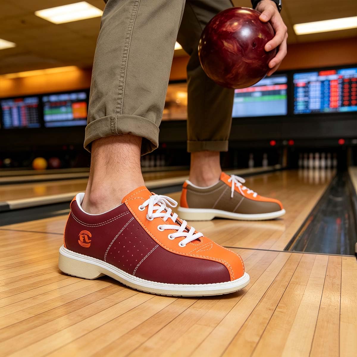 Scarpe da Bowling da Uomo Professionali con Lacci