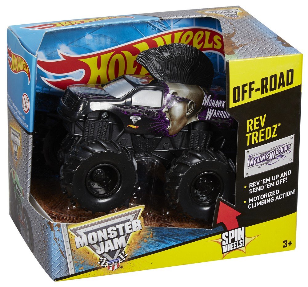 Amazon.com: Hot Wheels Monster Jam Rev Tredz Mohawk Warrior Die