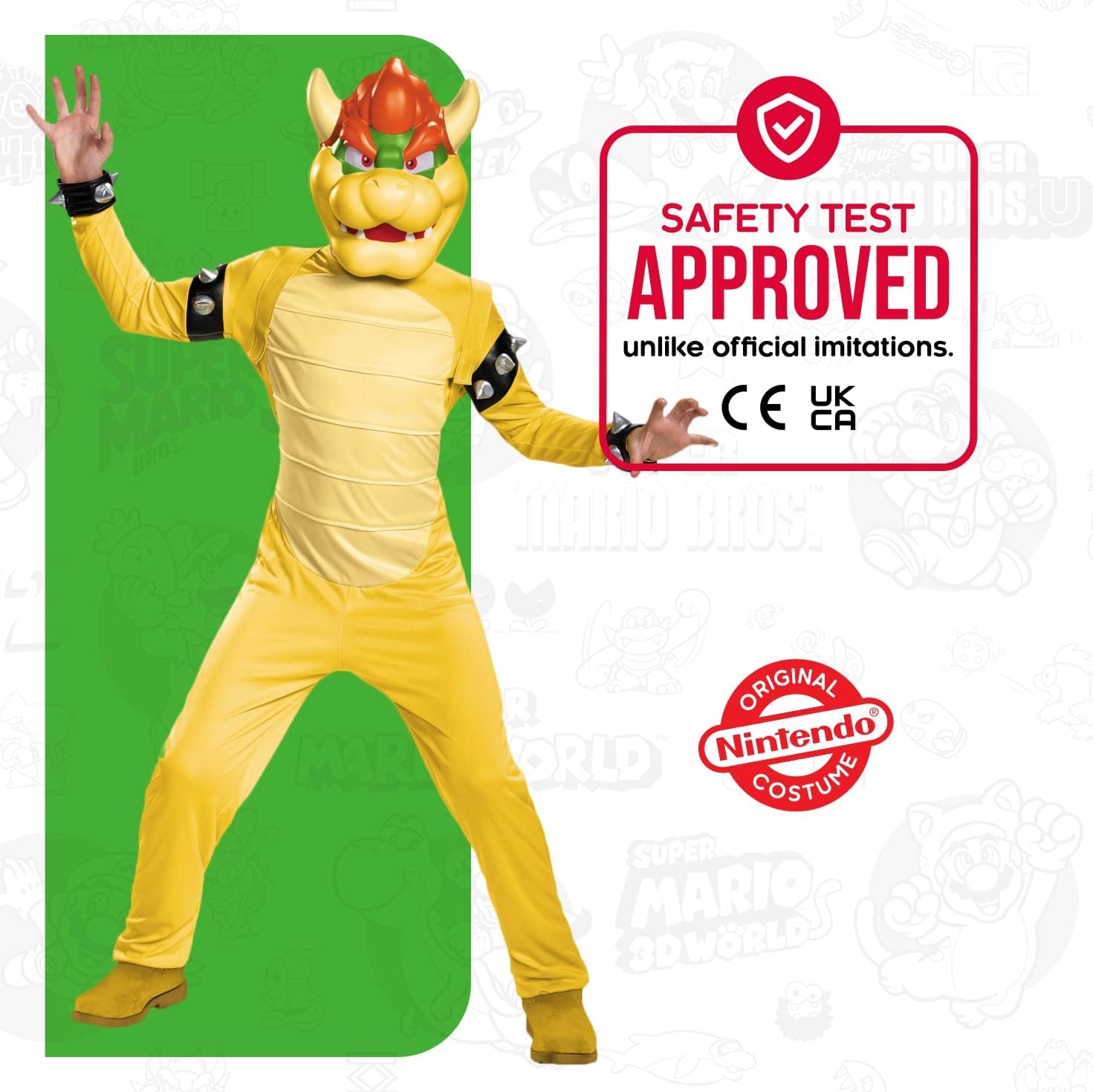 Bowser Deluxe Costume, Medium (7-8) + Free Shipping