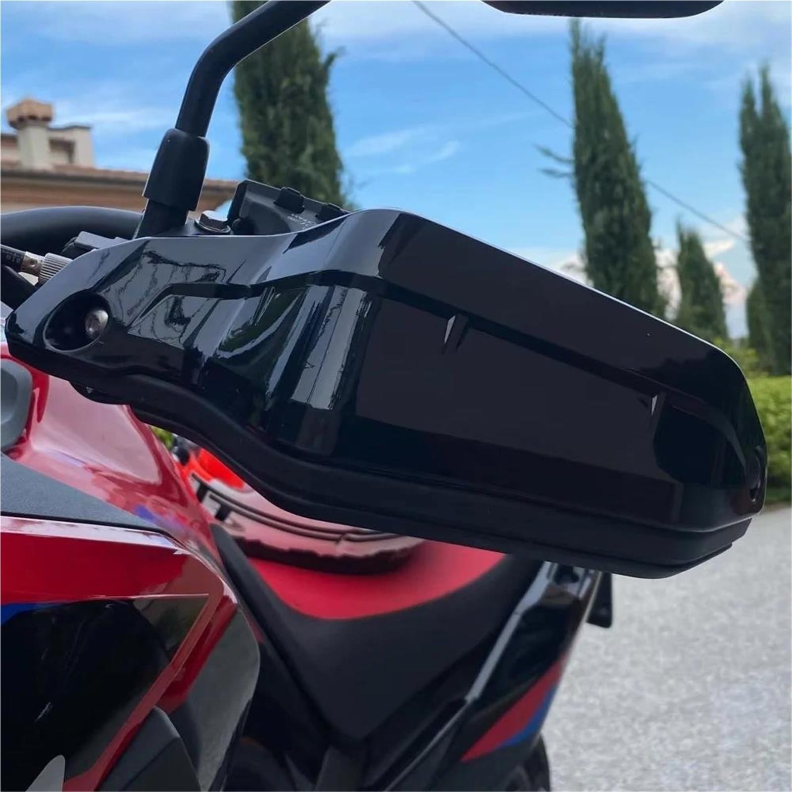 ZYSM Paramani Per Moto Per CRF 1100L Africa Twin 1100 Adventure Sports DCT CRF1100 2025 Copriparamani Manubrio Protezione Guard(Bianco)