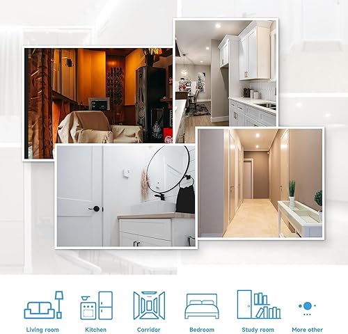 Miniatura 8 de ECOELER Luz LED de disco de 6 pulgadas, luz de techo LED regulable de montaje empotrado, 16.5 W, 1000 lm, 3000 K blanco cálido, borde de aluminio