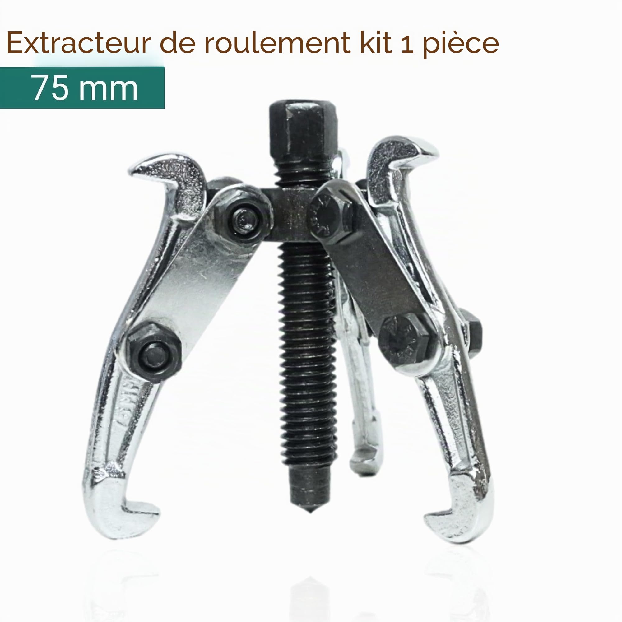Lot de 3 extracteurs de roulements - 75, 100, 150 mm - Pour intérieur et extérieur - Chromé (075)