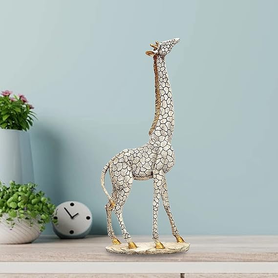 AONA Polyresin Giraffe Animal Statue Giraffe Sculpture for Home Office