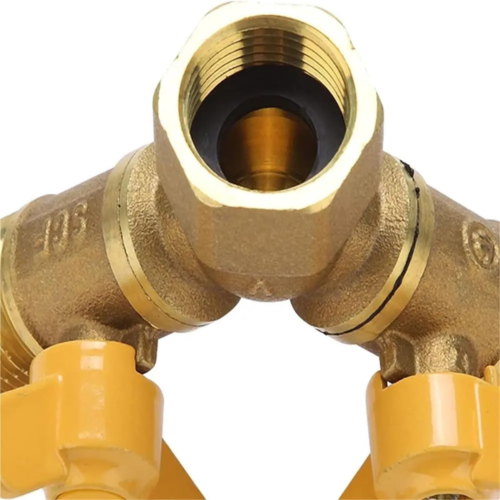 Raccordo Doppio per Tubo Flessibile, 2 connettori a Forma di valvola a Y in Ottone, sdoppiatore d'Acqua, connettore rapido for Tubo da Giardino