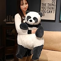 Vista 7 de Animales de peluche con peso de panda, 17 pulgadas, 3.5 libras, peluche de panda con peso grande, almohada de juguete de peluche con peso grande