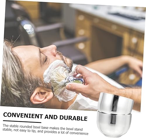 Miniatura 2 de Beaupretty Tazón de jabón de afeitar, cuenco de espuma para hombre, taza de afeitar de metal, afeitadora de cabeza para hombres, taza de jabón de