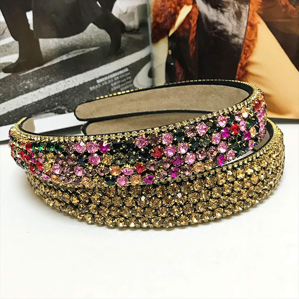 Cerchietto Per Capelli FASOTY Con Strass Champagne – Fatto A Mano, Rivestito In Velluto – Accessorio Donna Elegante Per Feste - 4