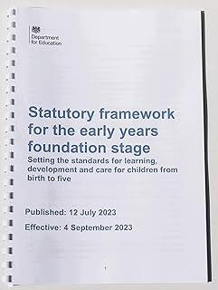 Foundation Stage Statutory Framework Early Years EYFS New Updated July 2023