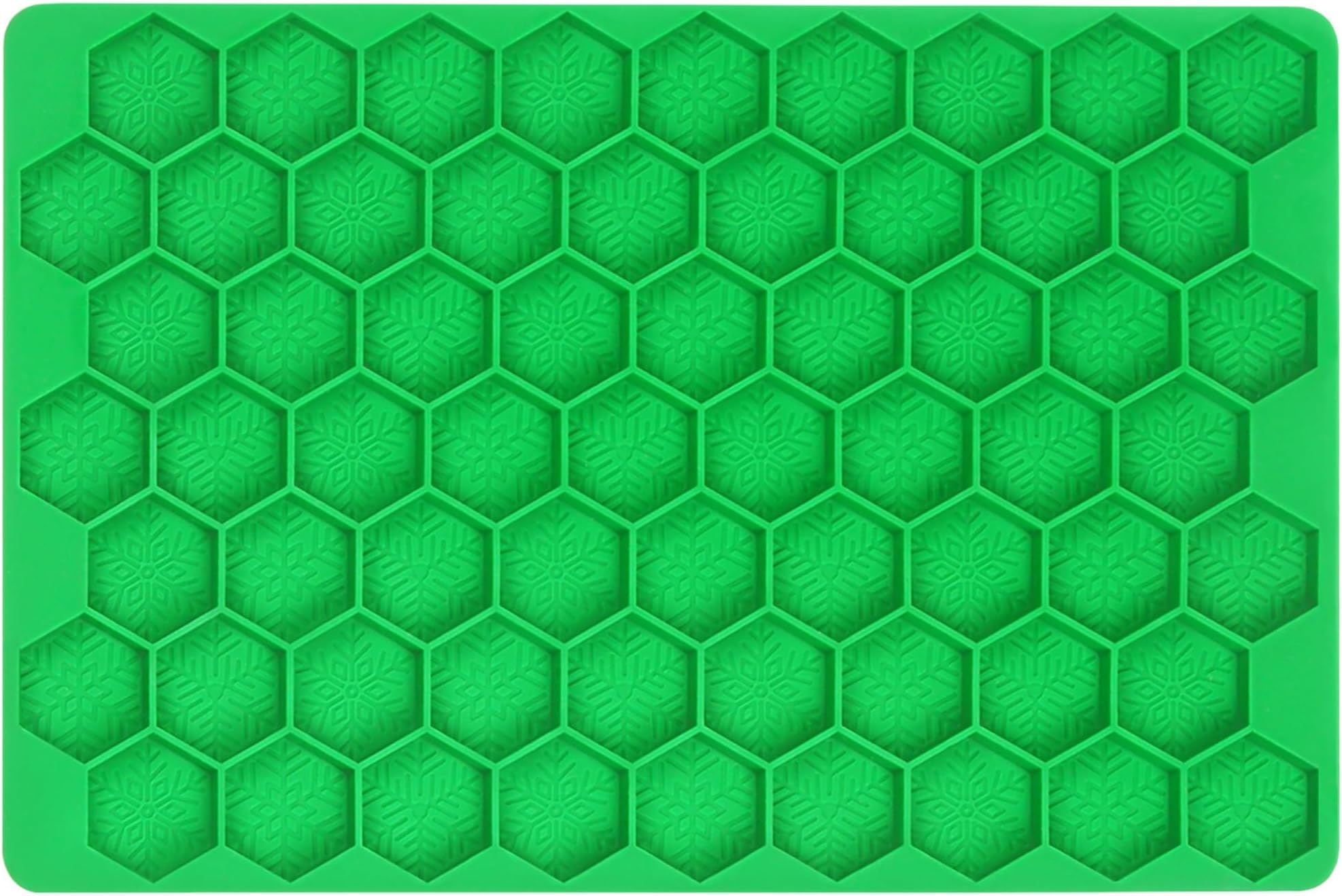 Hexagon Snowflakes Silicone Baking and Candy Mold with Scraper - Christmas Snowflake Molds Silicone for Gummies,Chocolates, Ice Cubes and Homemade Treats