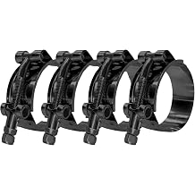 BOTTEN 4 Pack 1" Stainless Steel T-Bolt Hose Clamps - Clamp Range 32-37mm for 1 Hose ID Black - Durable and Reliable Hose Clamps for Secure Connections"