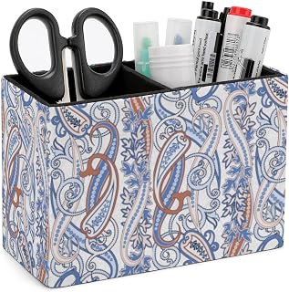 Portalápices de 2 compartimentos, portalápices de piel sintética con textura acolchada de color rosa, organizador de artículos de escritorio y papelería para el hogar, la oficina y la escuela, estilo