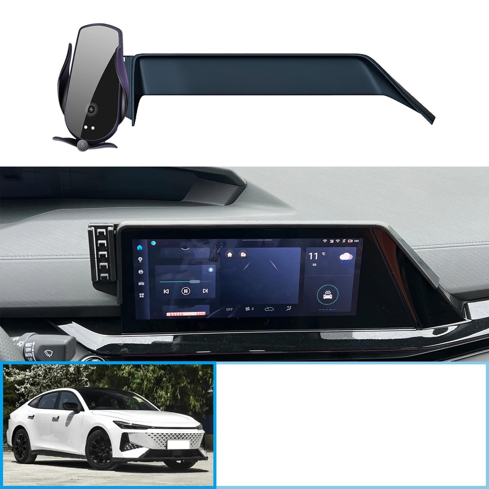 Soporte Móvil Coche para Changan Uni-V 2022-2024, Soporte para teléfono móvil para Coche Soporte para GPS Soporte de navegación
