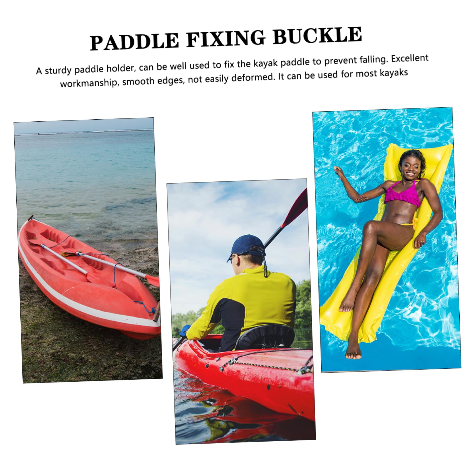 NAMOARLY 4-Pack Universal Paddle Clip Kayak Paddle Holder Boat Accessories Marine for Paddles Deck Mounted Paddle Buckle