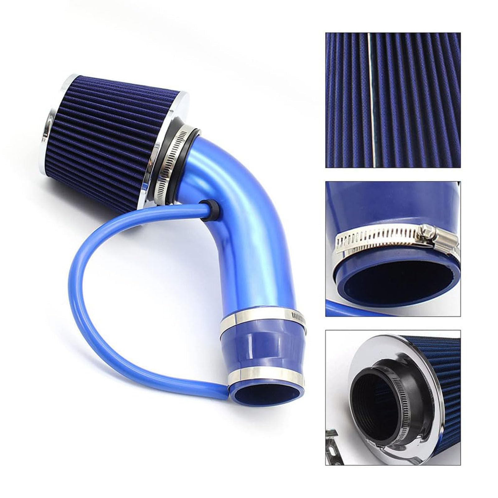 Kit Admision Aire Frio para Toyota C-HR CHR Hybrid/EV A-Gasoline/2016-2024 | Filtro Aire Alto Flujo Coche Conico 76mm, Tubo de Admision Directa Aluminio