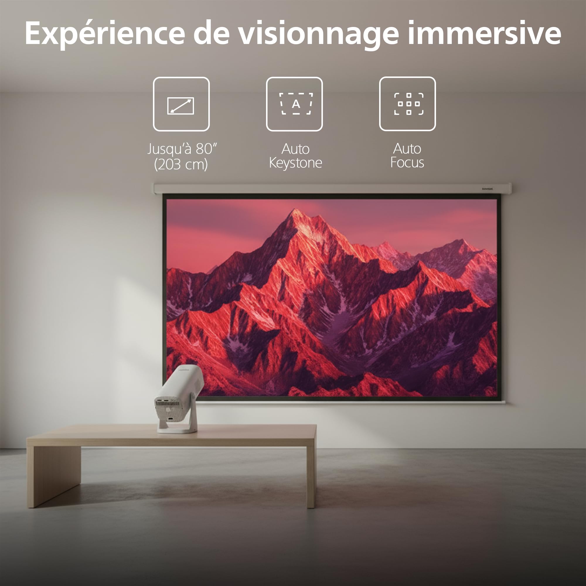 Philips, Neopix 244, Vidéoprojecteur Home cinéma, Full HD 1920 x 1080p, 250 Lumens Ainsi, Source Lumineuse LED, Son Stéréo 2x3 Watts, Gris