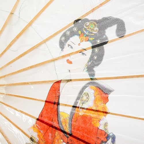 Miniatura 3 de THY COLLECTIBLES Sombrilla aceitada china hecha a mano impermeable del paraguas del papel 33" belleza china