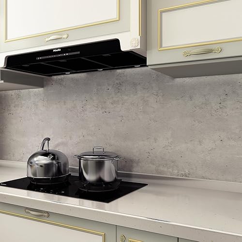 Miniatura 9 de Papel Tapiz de Hormigón Despegar y Pegar Papel de Pared de Cemento 16x354 pulgadas Textura Mate Gruesa Gris Papel de Contacto Impermeable Removible