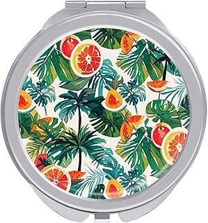 Makeup Mirror Watercolor Tropical Island Styl...