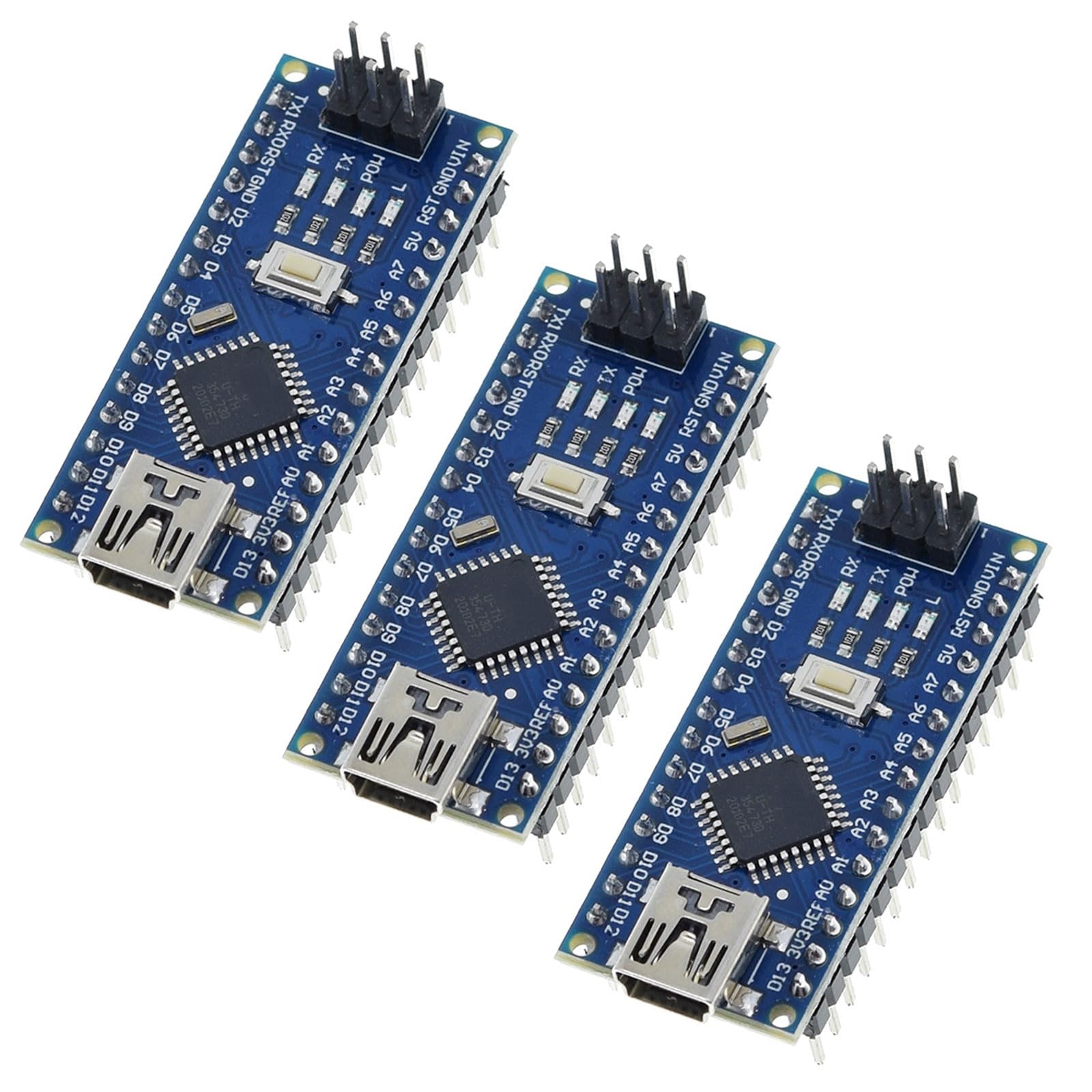Microcontroller Mini Arduino Nano-V3 with 328P Chip Module Binghe 3 pcs Nano-V3 Development Board ...