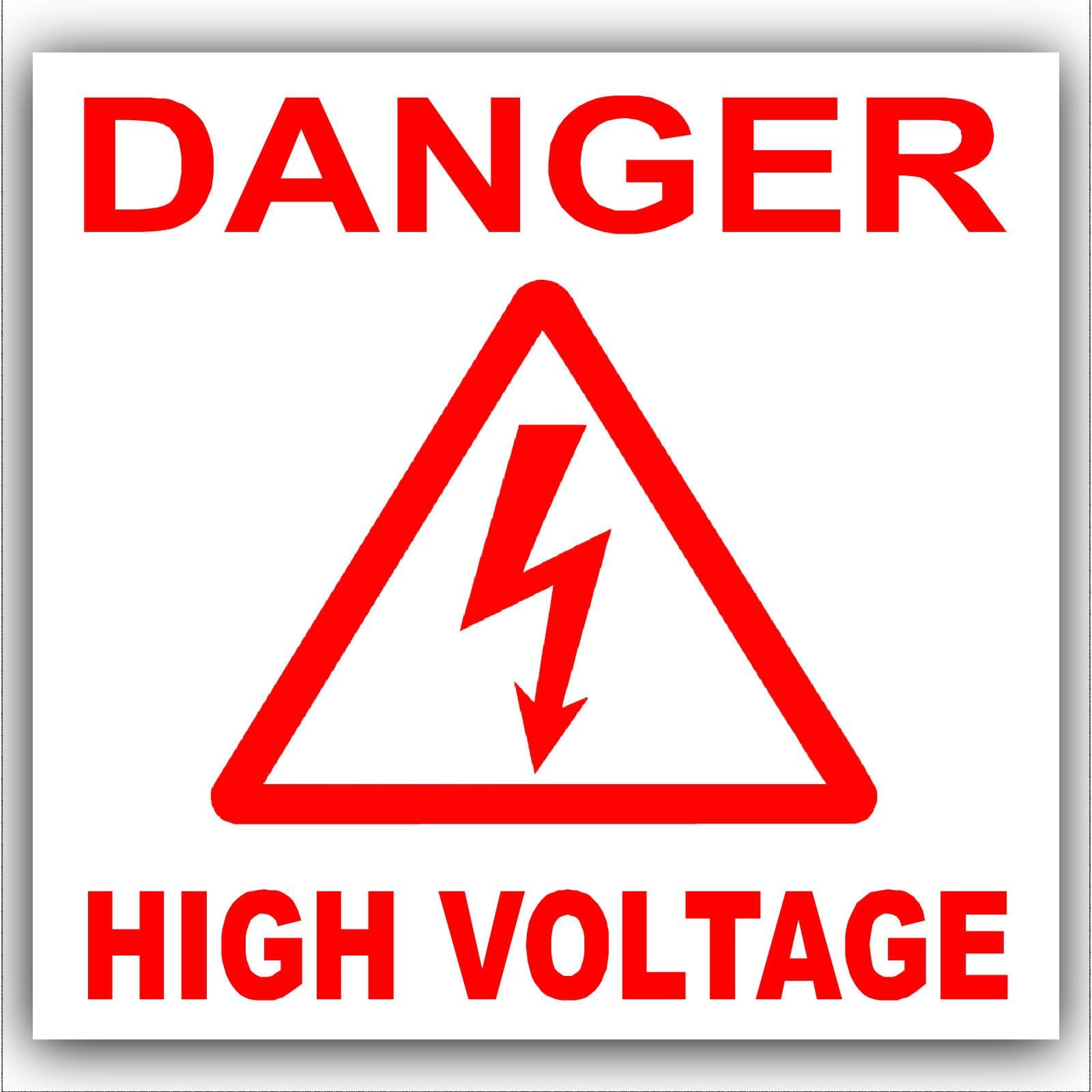 Danger High Voltage Electrical Warning Sticker