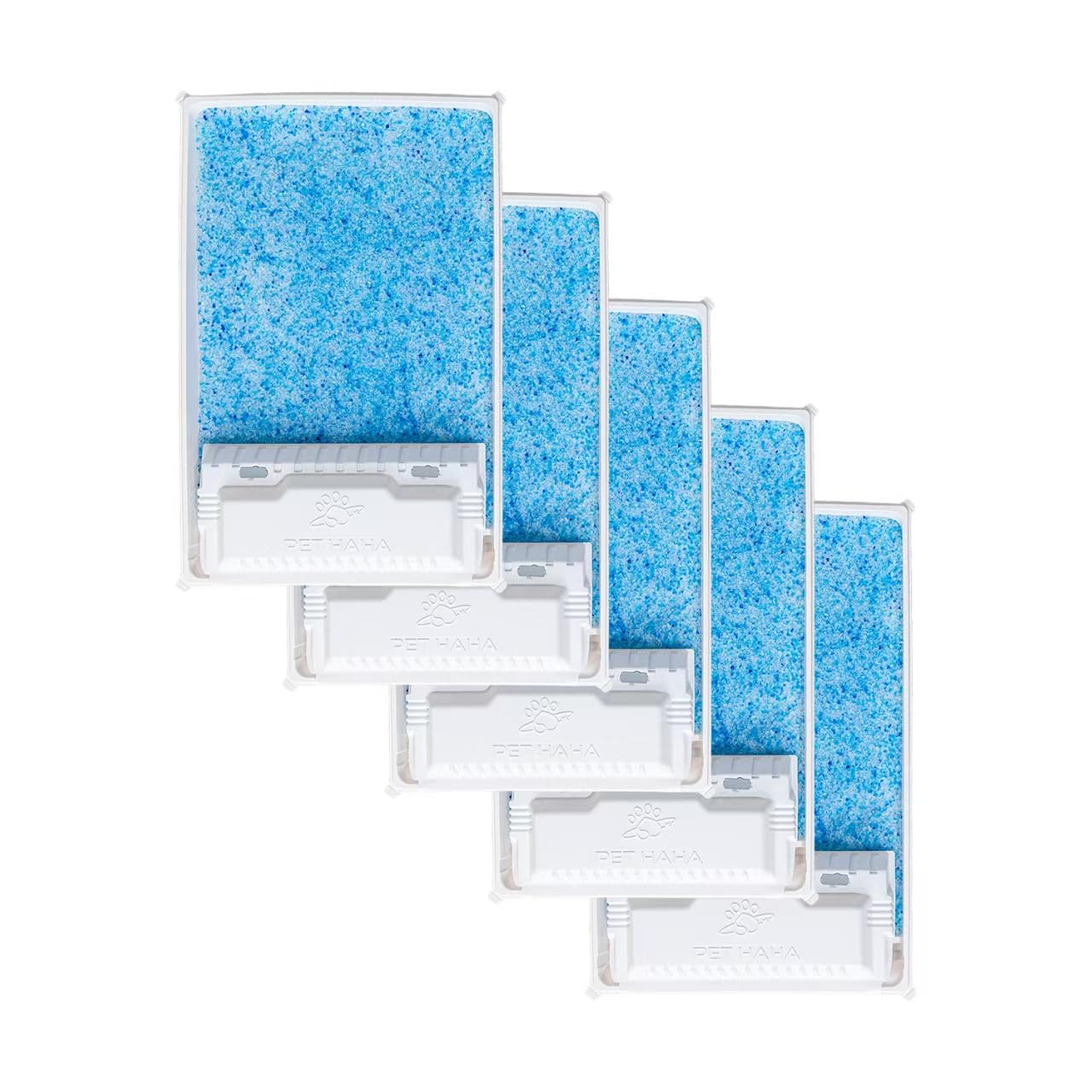 Crystal Cat Litter and Disposable Litter Trays 5 Sets Compatible with Petsafe Scoop-Free Classic/Legacy/Smart Litter Boxes, Triple Leak Proof Design,