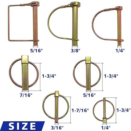 Miniatura 2 de Pasadores de enganche 190 piezas pasadores de pellizco y toma de fuerza para remolques tractores camiones cortacéspedes accesorios de remolque