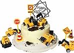 11-pieces mini construction vehicles Cake Decoration Set truck cake toppers construction birthday party supplies 6 PCS Construction Trucks Toys 5 Pieces Road Sign decorations