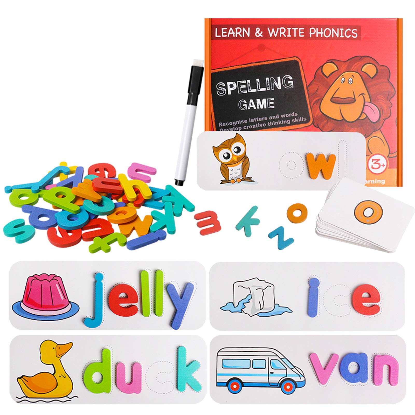 Buy USATDD Matching Letter Spelling Words Flash Cards for Kids