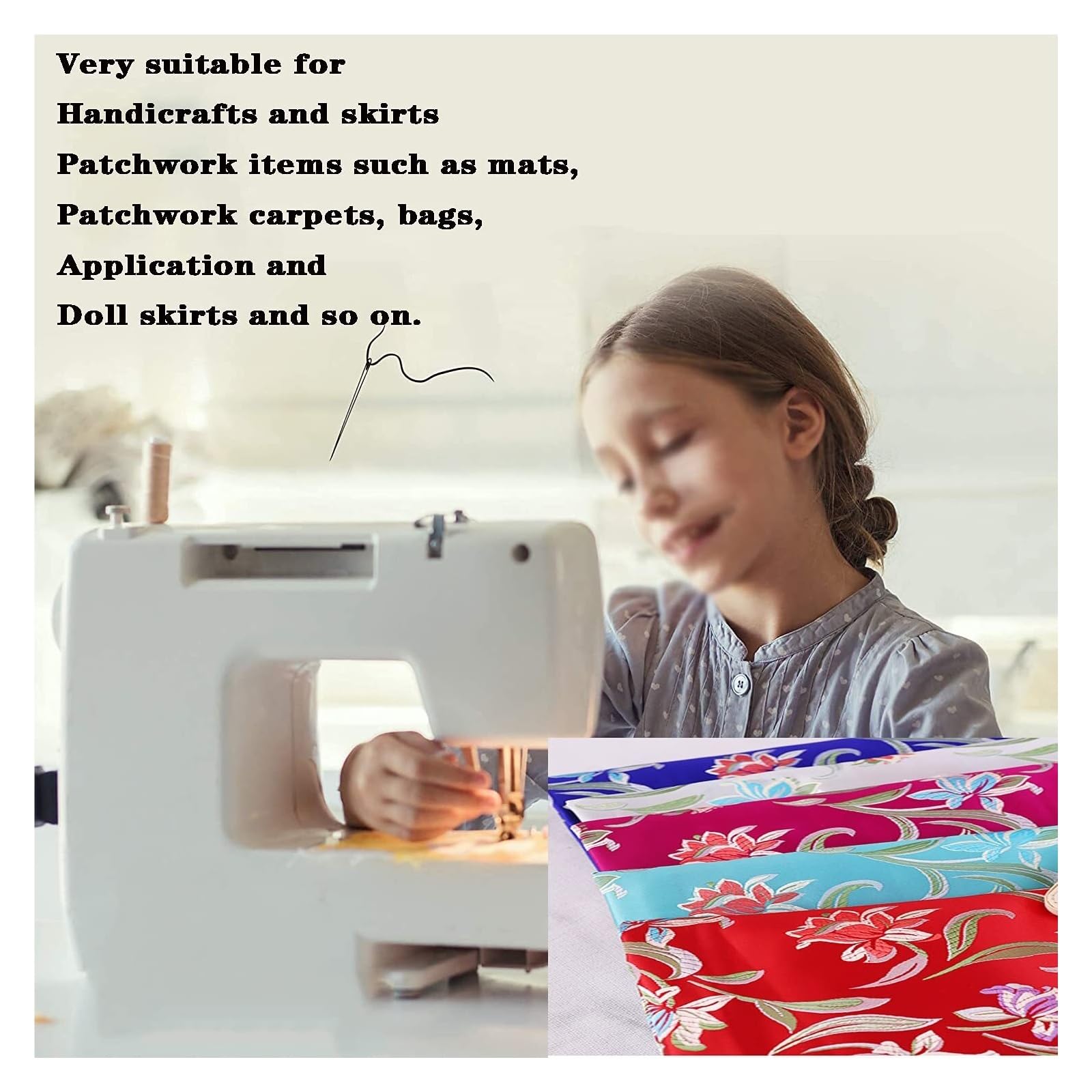 Damast-Polsterbrokat for Möbel und Wohnaccessoires(White,75cm*150cm)