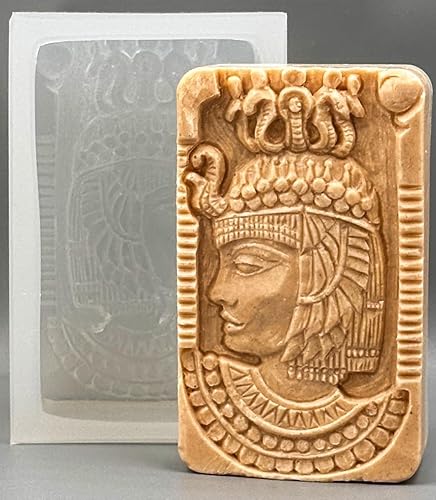 Faraón molde de silicona jabón yeso cera resina arcilla 5oz Egipto Cleopatra
