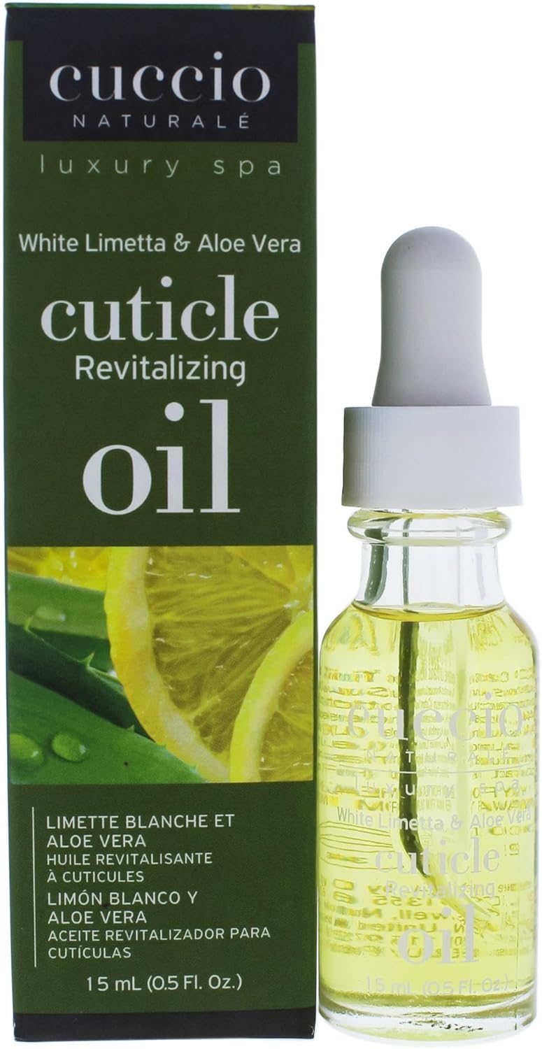 Cuccio Cuticle Revitalizing Oil – White Limetta and Aloe Vera Manicure for Unisex 0.5 oz Oil