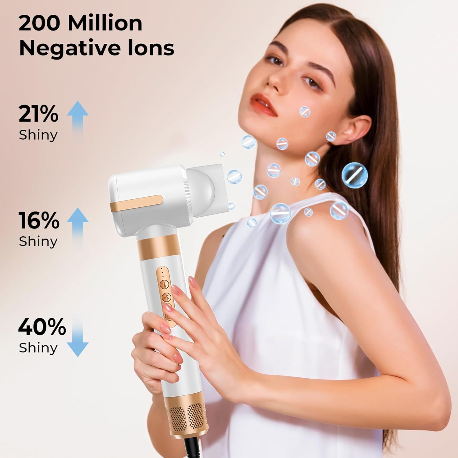 7 in One Hair Dryer Brush,110000 RPM Blow Dryer Brush with Attachments,Curly Twist Air Style, Professional Ionic Hair Styling Tool, Left & Right Air Curler, Volumizer