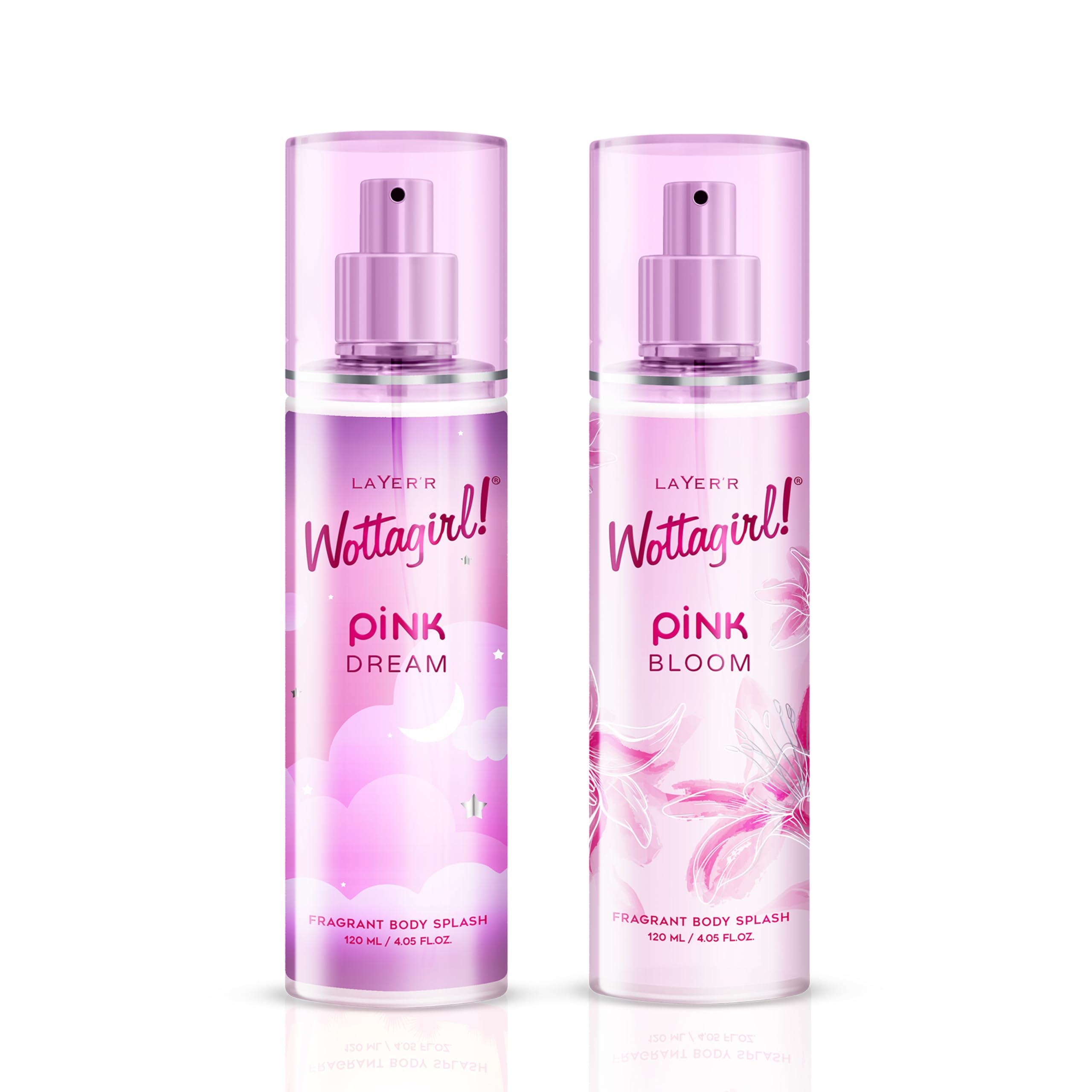 Layer'r Wottagirl Pink Dream & Pink Bloom Body Splash for Women 120ml Pack of 2-picture-40