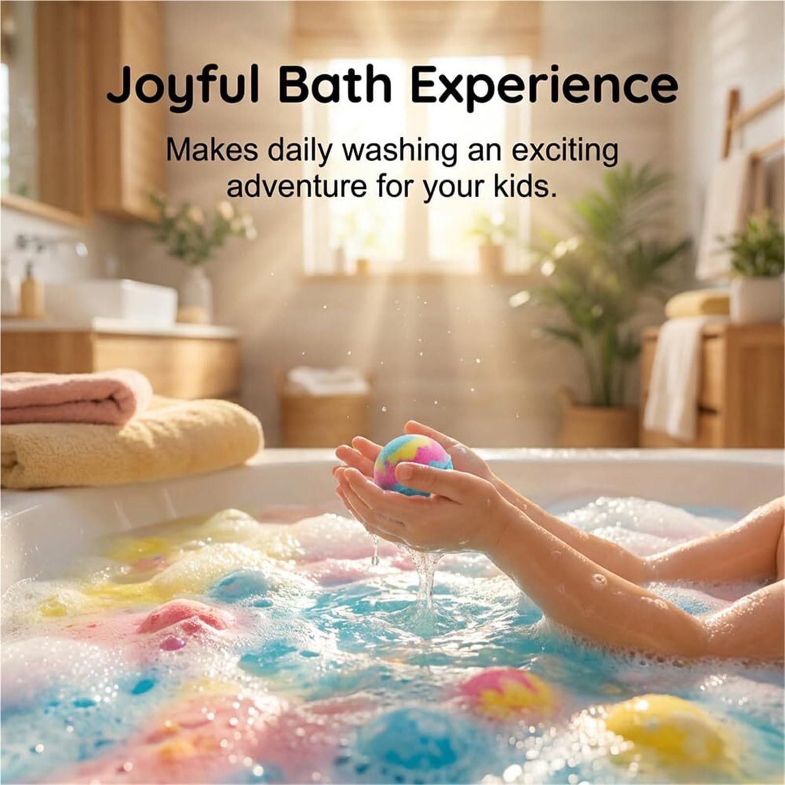 Baño Natural For Niños Con Juguetes Sorpresa, Bombas De Baño Con Aceites Minerales De Sal Marina, Fáciles De Usar, Que Crean Un Ambiente De Baño Tranquilo Y Relajante(Set B X 2)