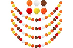 MARFOREVER Fall Felt Ball Garland Decorations - Adorn Your Autumn Festivities with Vibrant Colors