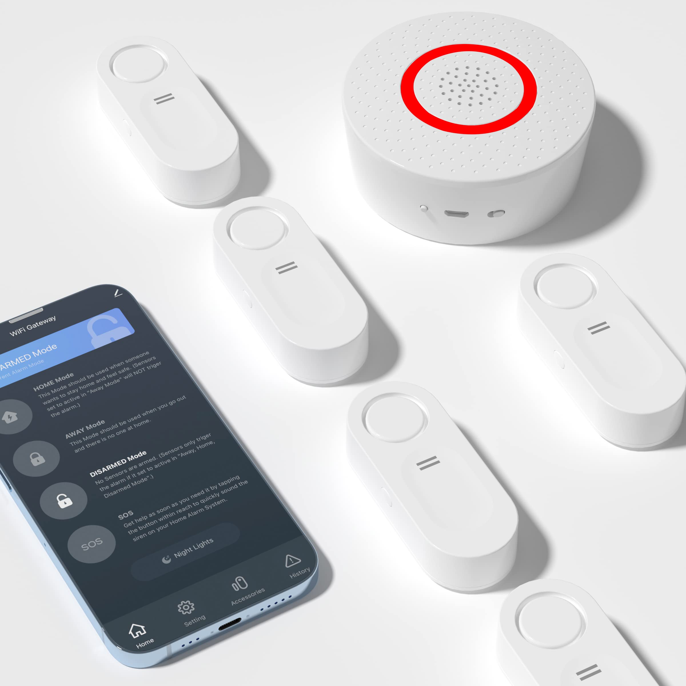 Buy WiFi Water Sensor 5 Pack, Water Leak Detector 120dB Adjustable