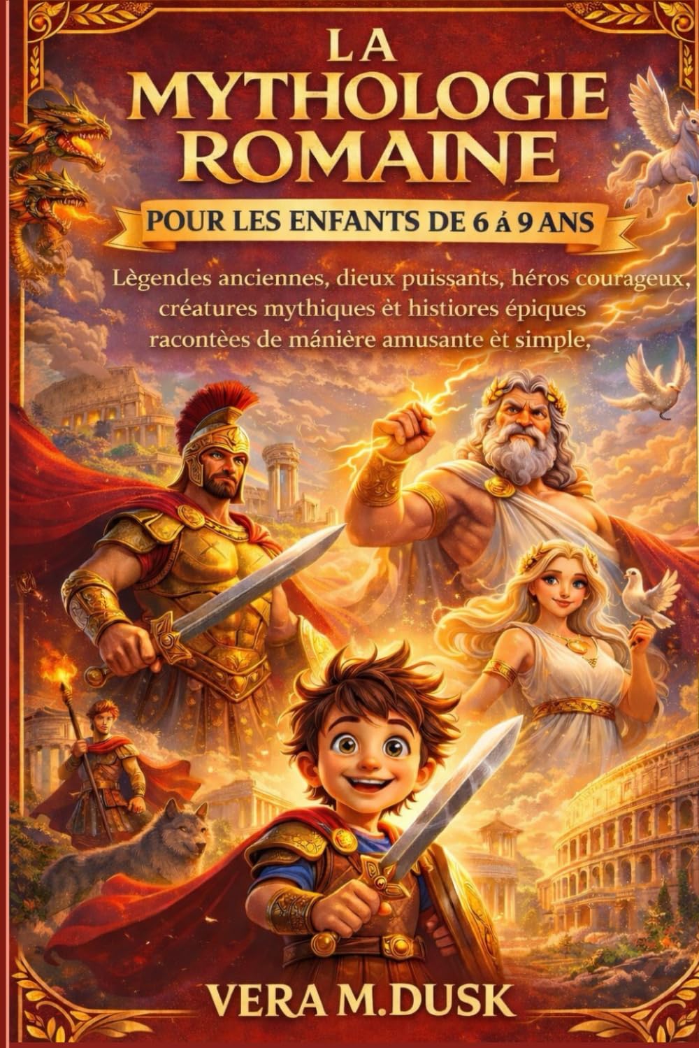 LA MYTHOLOGIE ROMAINE POUR LES ENFANTS DE 6 À 9 ANS: Légendes anciennes, dieux puissants, héros courageux, créatures mythiques et histoires épiques racontées de manière amusante et simple
