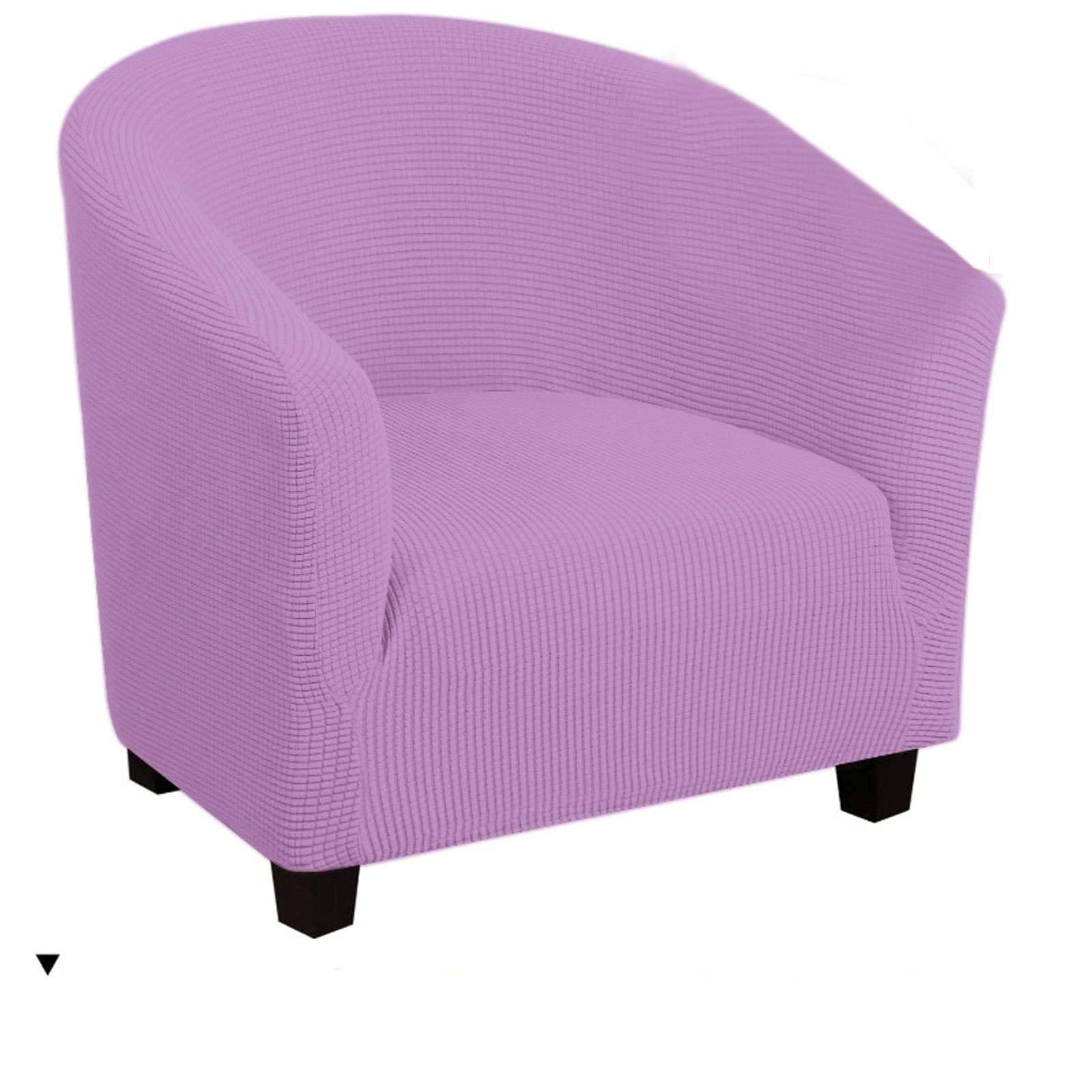 Jhld Light Purple Club Chair Slipcover, Jacquard Tub Chair Cover Elastic Spandex Chair Slipcover Wingback Chair Slipcover Furniture Protector For Cafe Bar-Club Chair