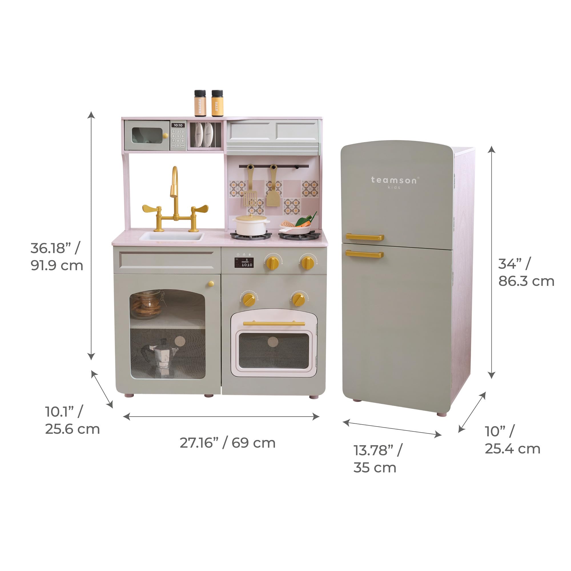 Amazon.com: Teamson Kids Little Chef Normandy Wooden Play Kitchen