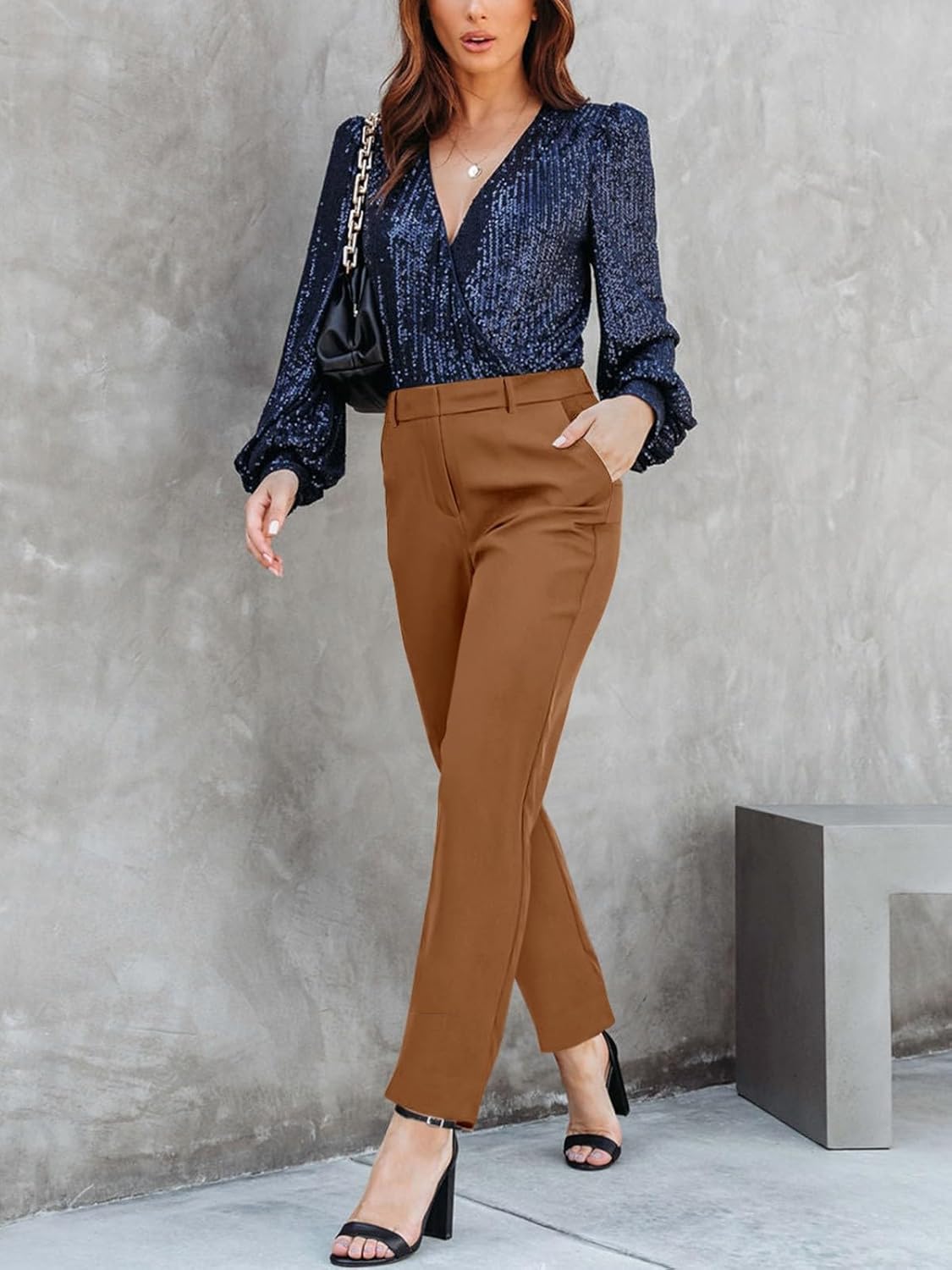 NIMIN Women High Waisted Dress Work Ankle Pants 26"/28"/30" Inseam Office Business Casual Trousers with Pockets 2025 - Image 6