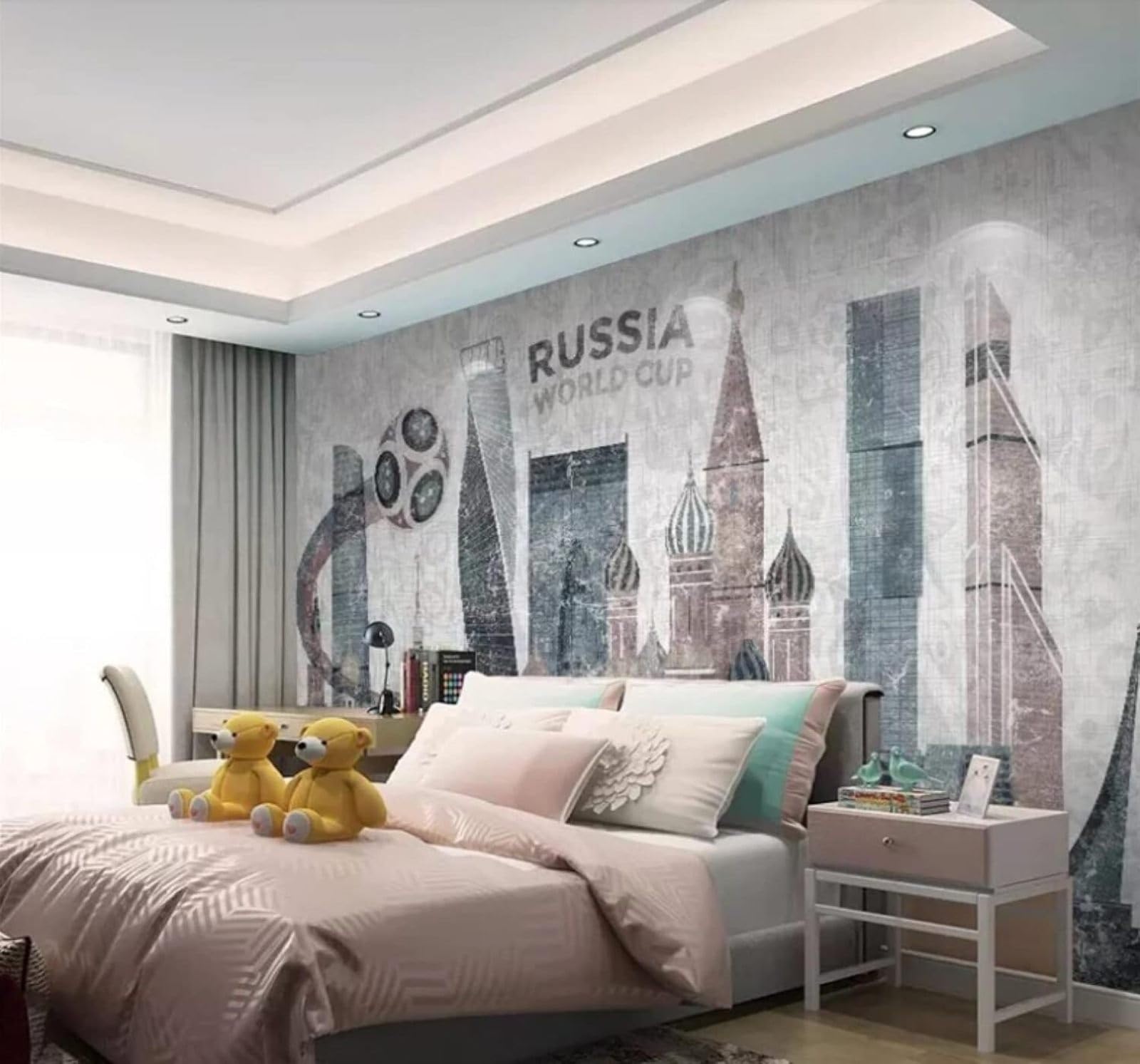 XLMING Vintage Hand Drawn City Architecture Castle Art 3D Wallpaper Luxury Home Dining Decor Paste Sofa Living Room The Wall for Bedroom Mural-150cm×105cm