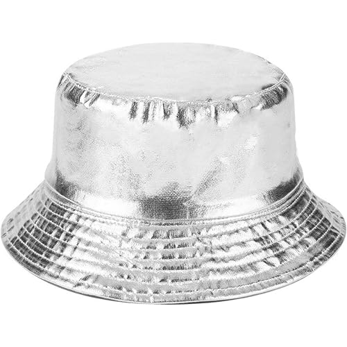 Joylife Metallic Bucket Hat Trendy Fisherman Hats Unisex Reversible Packable Sun Cap